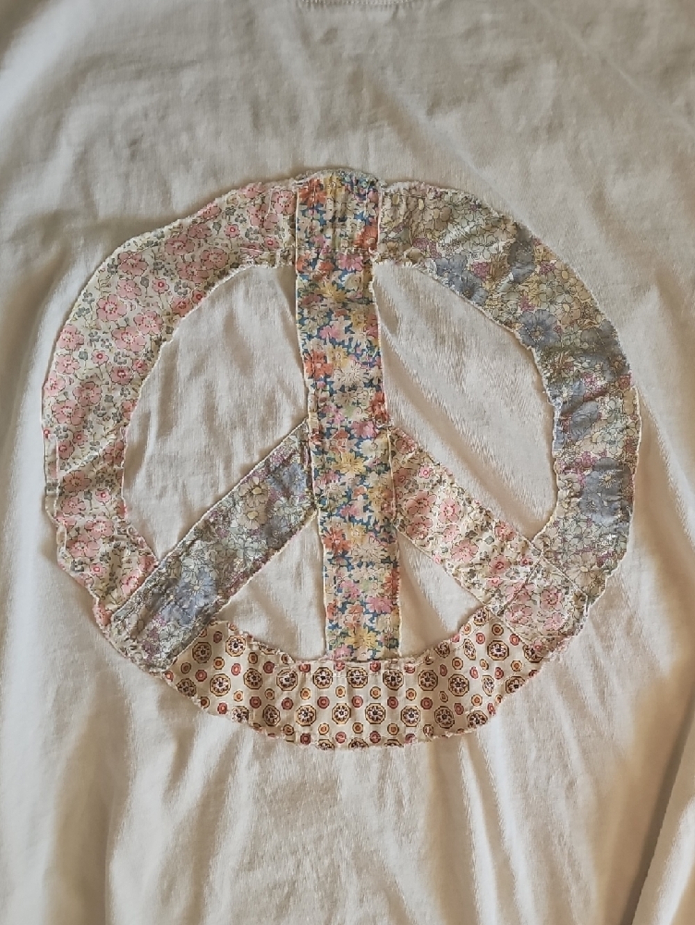 easel Cream Ribbed-Neck Tee - Picture 6 of 12